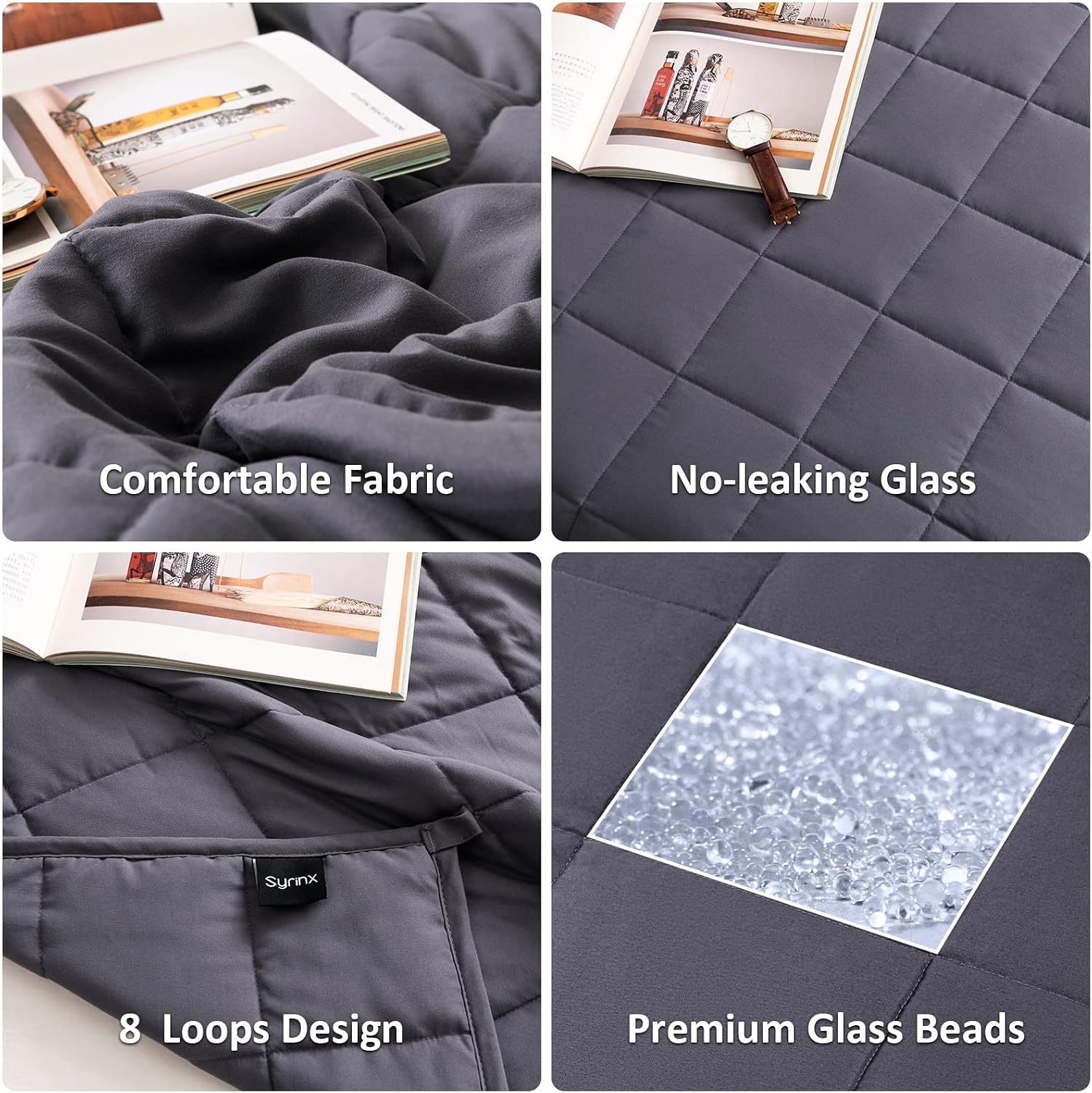 Manta/cobertor com peso (weighted blanket)