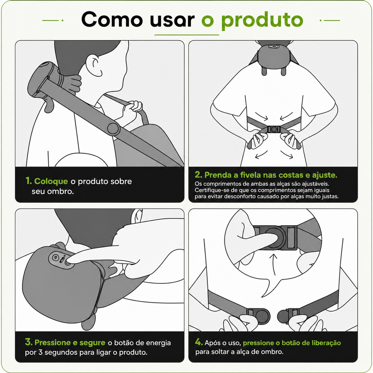 Massageador de pescoço/ombros (elétrico, c/ calor)